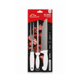 KIT CHURRASCO PROF.3PÇS FACA8/CHAIRA8/GARFO8 MR361